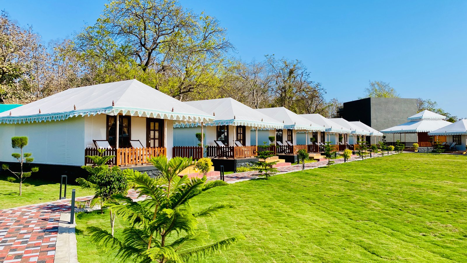 Vanasthali Camp and Resort nature grounds and luxury cottages